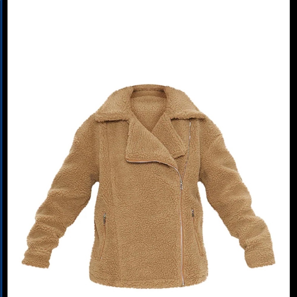 Teddy Coat Camel Borg Biker - Picture 4 of 6